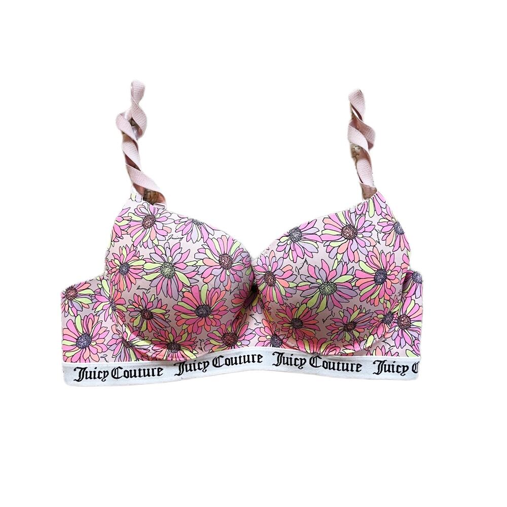Juicy Couture Pink Floral Bra 34B
